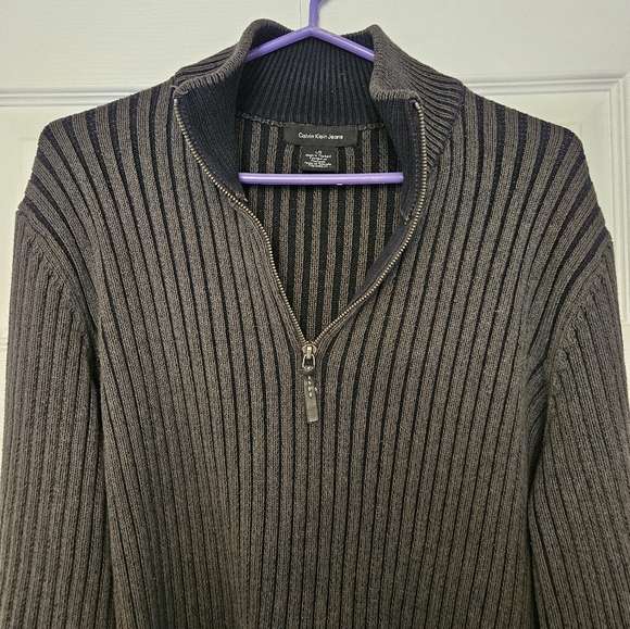 Calvin Klein ribbed half-zip sweater - Picture 1 of 4